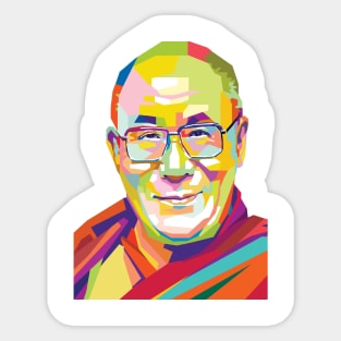 Dalai Lama in Pop Art Sticker